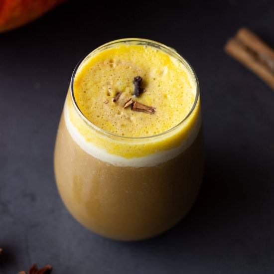 Vegan Pumpkin Spice Latte - Recipe photo by Ourplantbasedworld