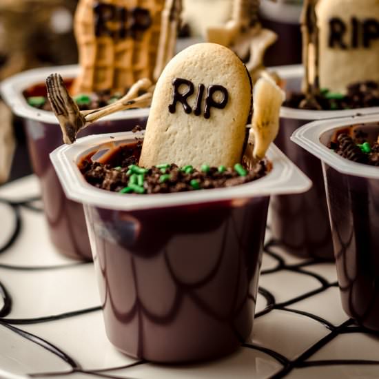 graveyard pudding cups - Recipe photo by freshaprilflours