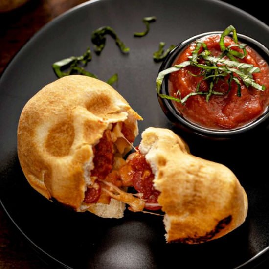 Halloween Pizza Skulls - Recipe photo by Lemon blossoms