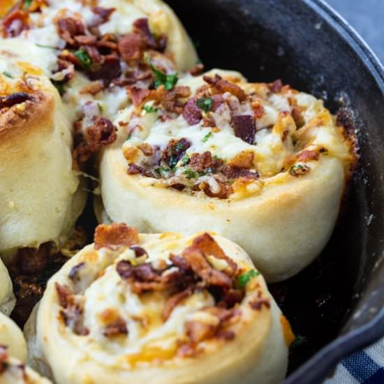 Bacon Stuffed Cheesy Garlic Rolls - Recipe photo by spicysouthernkitchen