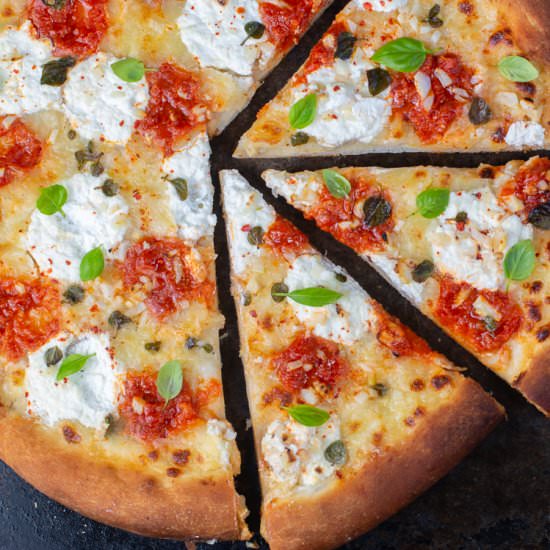 Garlic garlic pizza! - Recipe photo by a zest for life