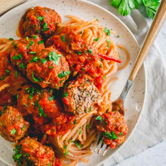 Baked Venison Meatballs - Recipe photo by Running to the Kitchen