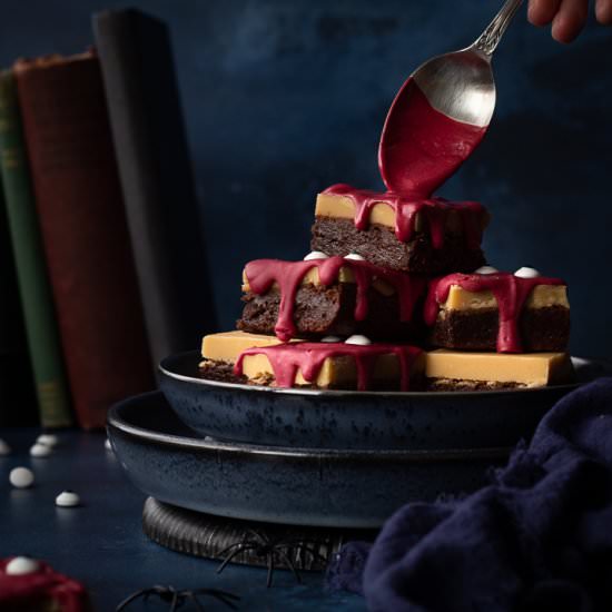 Halloween Millionaire Brownies - Recipe photo by KitchenMason
