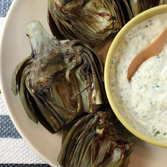 Twice As Nice Artichokes - Recipe photo by Food Gal