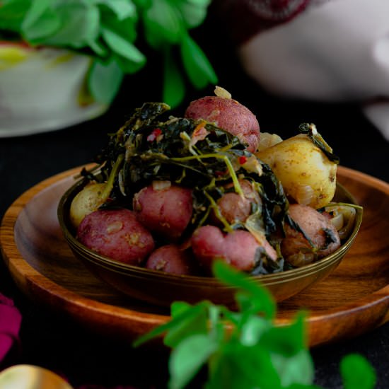 Methi Aloo -Potatoes with Fenugreek - Recipe photo by Poet and Flower