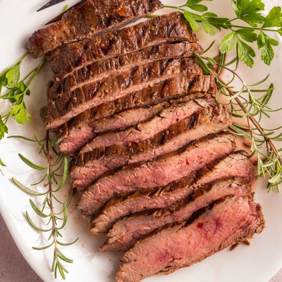 Air Fryer Marinated Flank Steak - Recipe photo by debsdailydish