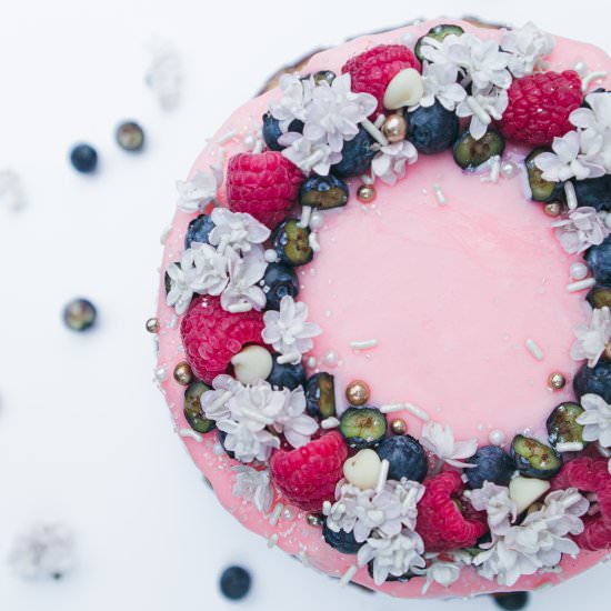 Almond, Lemon & Raspberry Cake - Recipe photo by ellafika