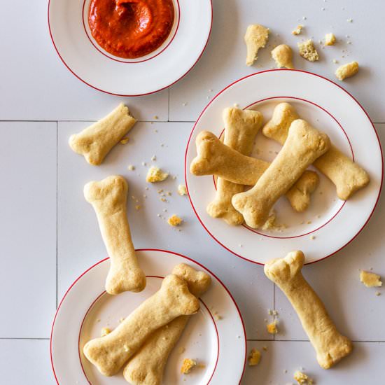 Garlic Breadstick Bones & Marinara - Recipe photo by primalwellnesscoach