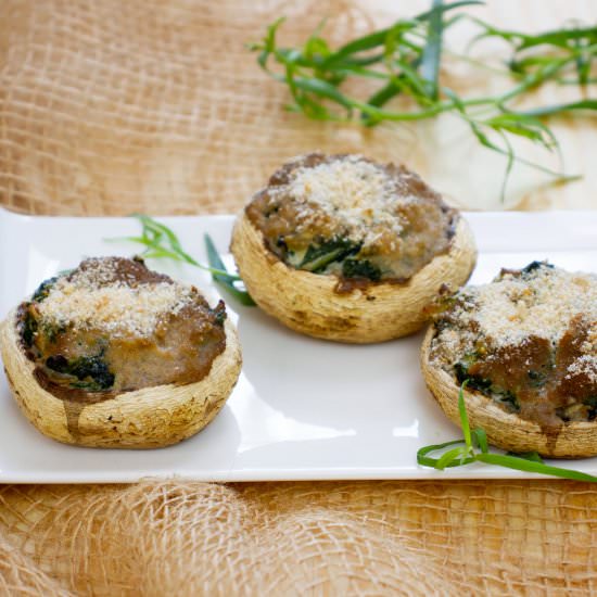 Spinach stuffed mushrooms - Recipe photo by mecooks.com