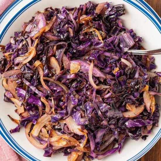 Fried Red Cabbage and Onions - Recipe photo by debsdailydish