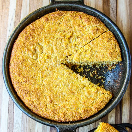 Gluten Free Cornbread (No Flour) - Recipe photo by the food blog