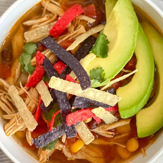 Slow Cooker Tortilla Soup - Recipe photo by Whiskfulcooking