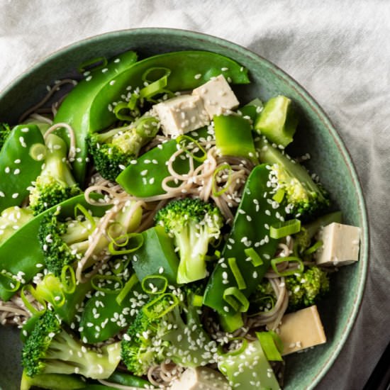 Soba Noodle Salad with Smoked Tofu - Recipe photo by nothangryanymore