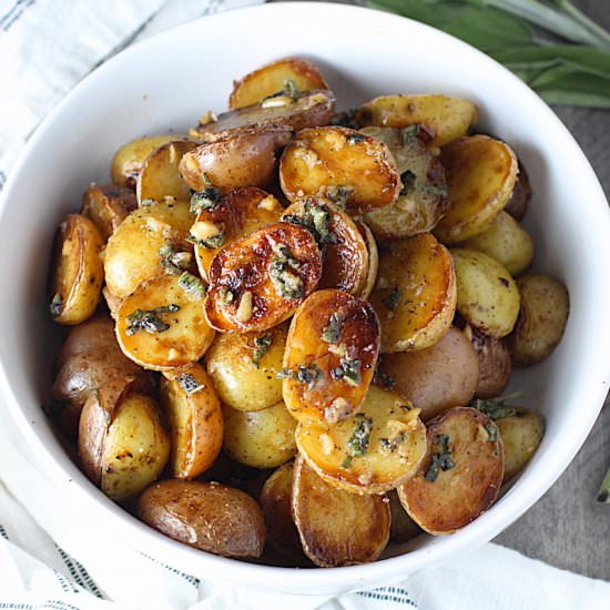 Sage Butter Potatoes - Recipe photo by TalkingMeals