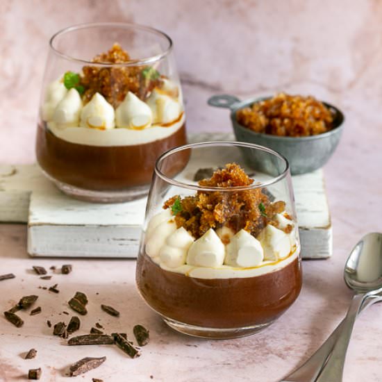 Chocolate Mousse and Coffee Granita - Recipe photo by between2kitchens