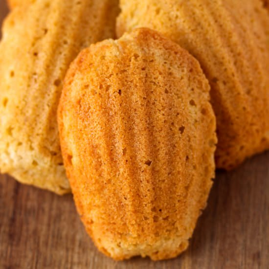 Brown Butter Spiced Pear Madeleines - Recipe photo by Bakes and Blunders