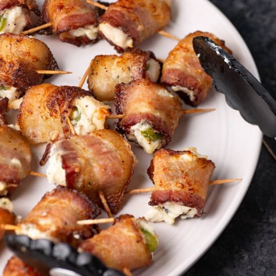 Bacon Wrapped Chicken Bites - Recipe photo by Barbara Curry