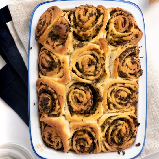 Fresh Oregano Scrolls - Recipe photo by Plant Based Folk