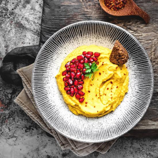Roasted Kabocha Squash Hummus - Recipe photo by RainbowInMyKitchen
