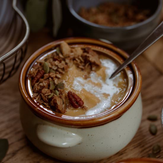 Apple Cider Butternut Squash Soup - Recipe photo by LifeAroundtheTable