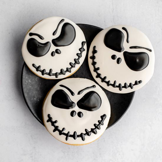 Jack Skellington Cookies - Recipe photo by thebakersalmanac