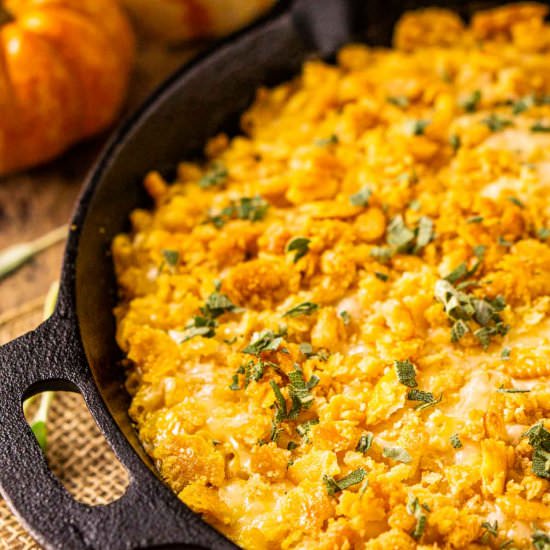 Pumpkin Mac and Cheese - Recipe photo by Burrata and Bubbles