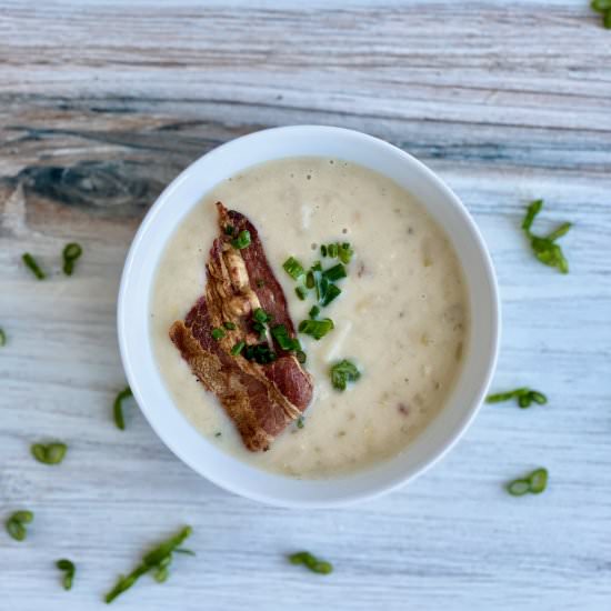 Potato Leek with Bacon Soup - Recipe photo by Eatbreathelove313