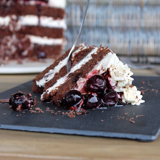 Gluten Free Black Forest Cake - Recipe photo by glutenfreealchemist