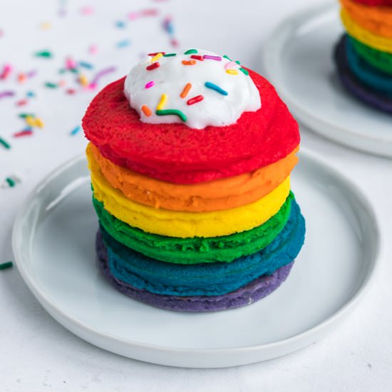 Low-Carb Rainbow Pancakes - Recipe photo by littlebitrecipes