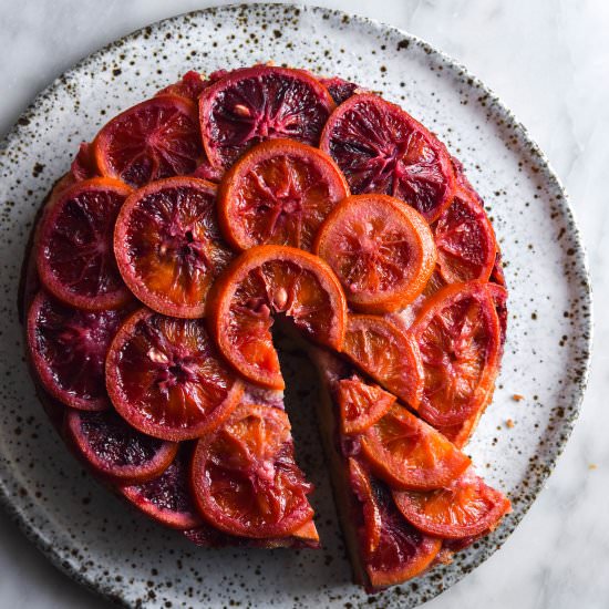 Gluten free upside down orange cake - Recipe photo by georgeats