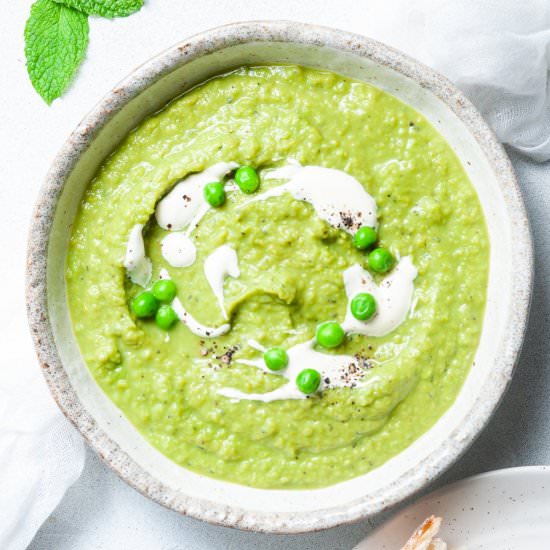 Pea and Mint Soup - Recipe photo by itsnotcomplicatedrecipes