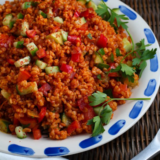 Turkish Bulgur Salad – Kısır - Recipe photo by JayWadams