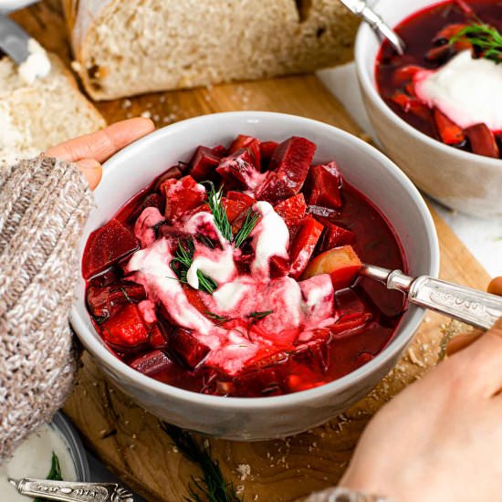 Easy & Hearty Red Borscht - Recipe photo by tastythriftytimely