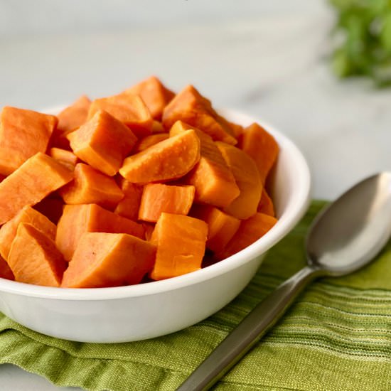 Instant Pot Cubed Sweet Potatoes - Recipe photo by theshortordercook