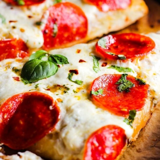 Pepperoni Flatbread Pizza - Recipe photo by taoofspice