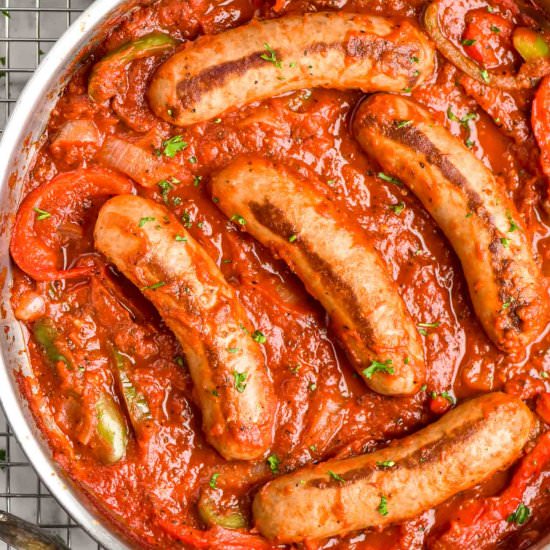 Sausage and Peppers - Recipe photo by shakedrinkrepeat