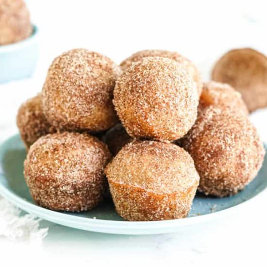 Baked Apple Cider Doughnut Holes - Recipe photo by OnMyKidsPlate