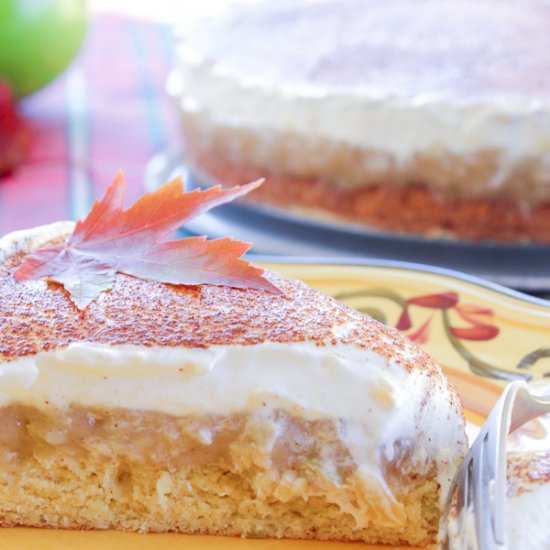 Keto Apple Sour Cream Cake - Recipe photo by LowCarb Abode