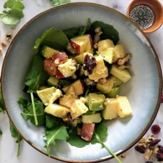 Tasty Kale Apple Walnut Salad - Recipe photo by Nosh Nourish Wander