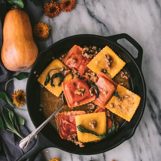 Sage Brown Butter Sauce & Ravioli - Recipe photo by emily_garlichead