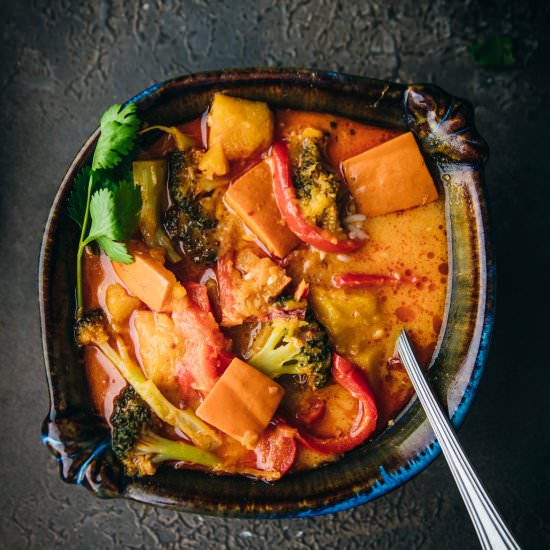 1-Pot Pumpkin Curry (vegan) - Recipe photo by emily_garlichead