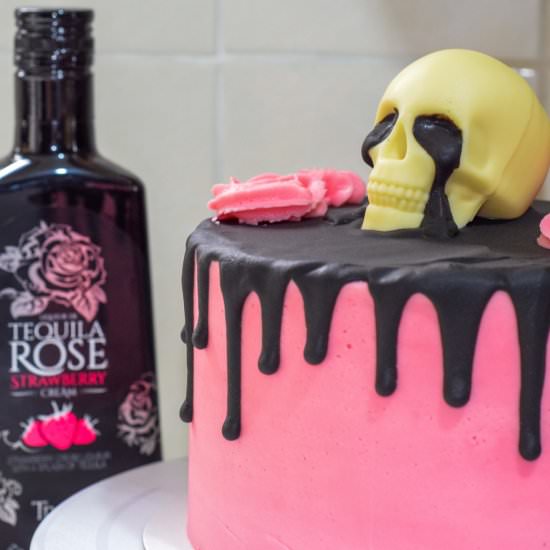 Tequila Rose Skull Cake (GF) - Recipe photo by Sweet Mouth Joy