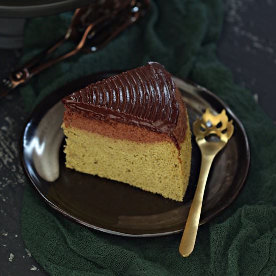 Chocolate Matcha Chiffon Cake - Recipe photo by Anncoo