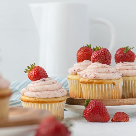 Strawberry Filled Cupcakes - Recipe photo by Entirely Elizabeth