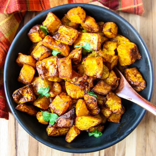 Air Fryer Butternut Squash - Recipe photo by the food blog