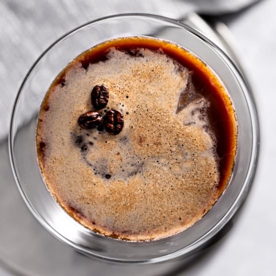 Gin Espresso Martini - Recipe photo by The Littlest Crumb