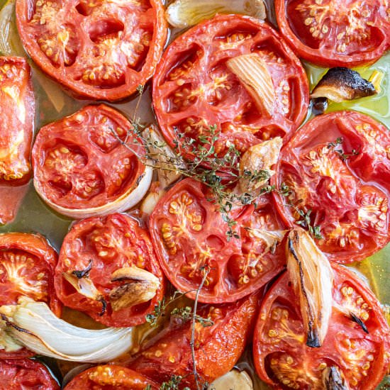 Slow Roasted Balsamic Tomatoes - Recipe photo by ThePypersKitchen