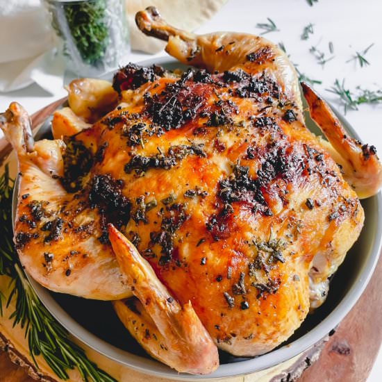 Garlic Herb Roasted Chicken - Recipe photo by SugarandSnapPeas