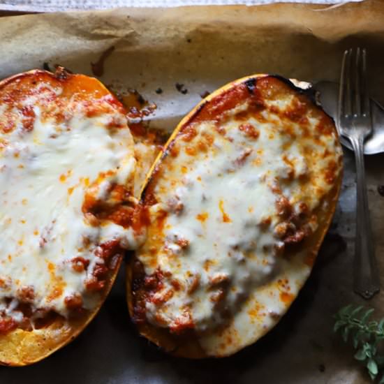 Spaghetti Squash Boats - Recipe photo by butternutandsage