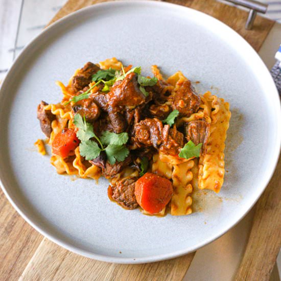 Bo Kho Pasta - Recipe photo by fitsianfoodlife